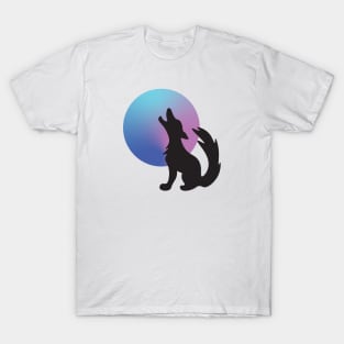 Coyote Howling At The Moon T-Shirt